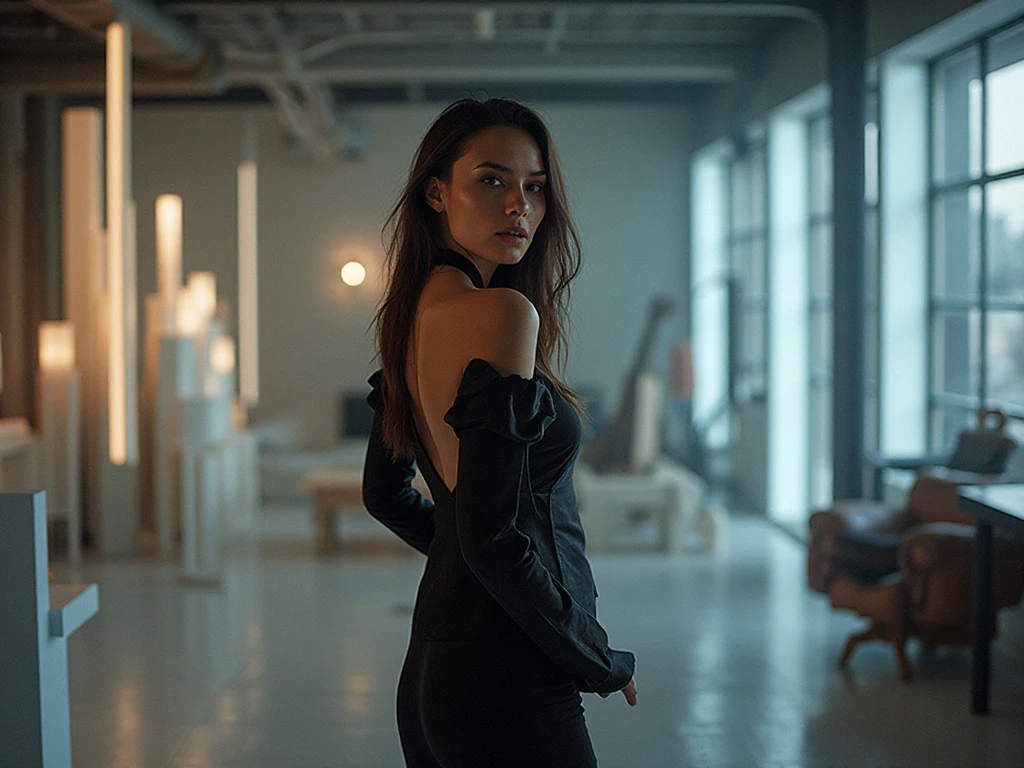 Creative photoshoot in studio setting